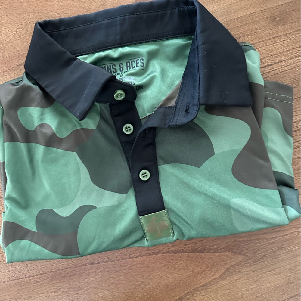 Pins and aces golf microfiber polo xl
